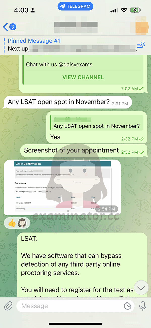 LSAT Cheating Confirm LSAT Test Registration