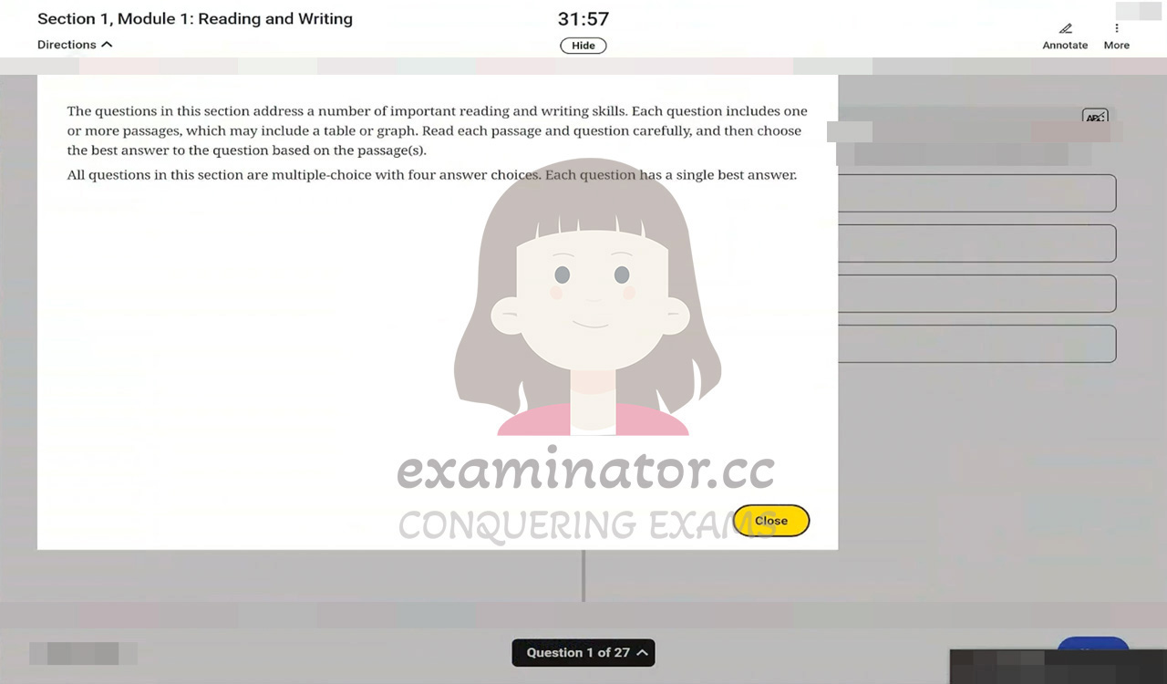 Digital SAT cheating: Reading and Writing Module